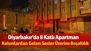 Diyarbakır’da 8 Katlı Apartman Kolonlardan Gelen Sesler Üzerine Boşaltıldı
