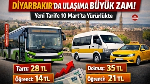 Diyarbakır’da Toplu Taşımaya Yüzde 40 Zam: Yeni Tarife 10 Mart’ta Başlıyor